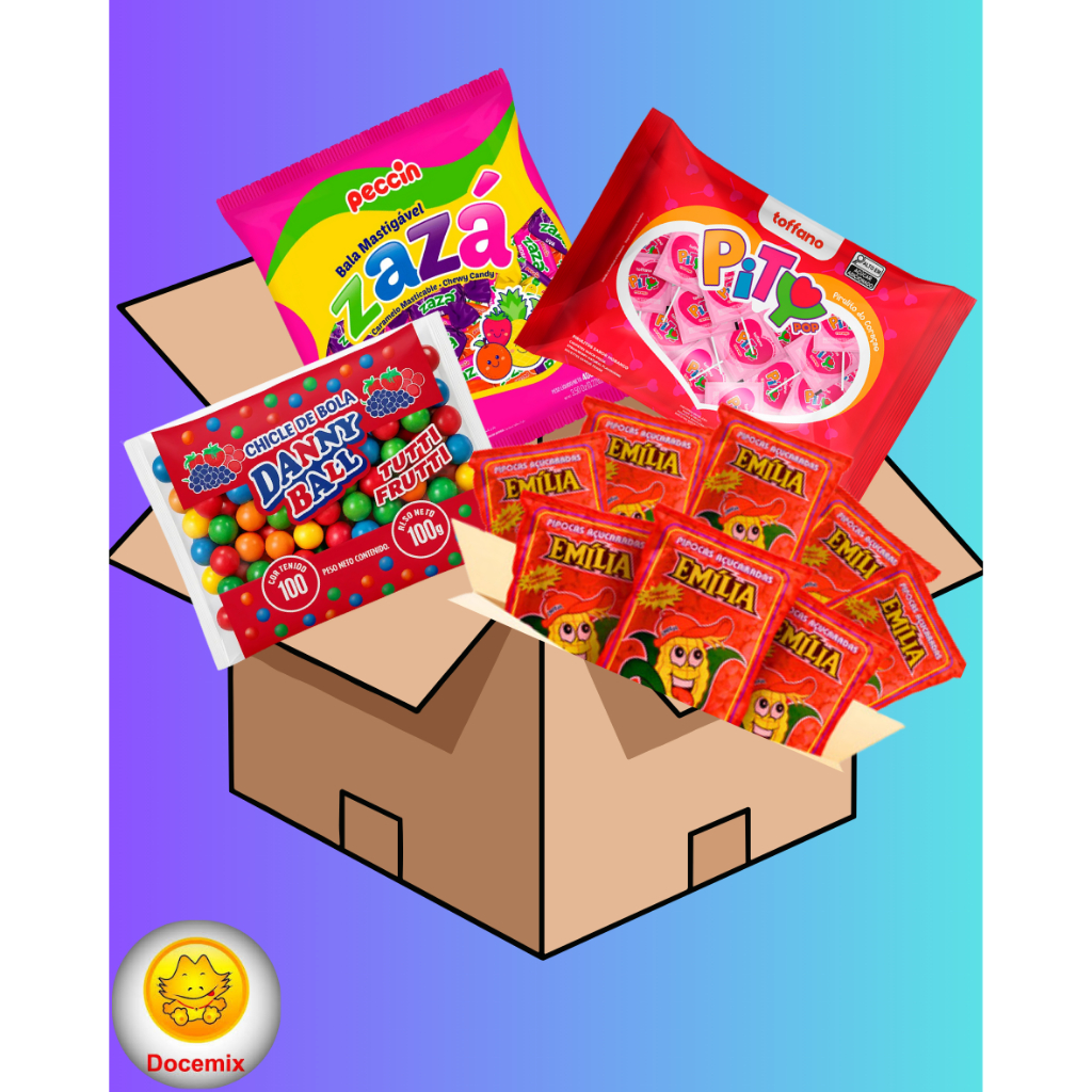 Caixa Kit Aniversário Infantil 50 Sacolinha Surpresa Doces Guloseimas Festa COD 30 em Oferta na Shopee