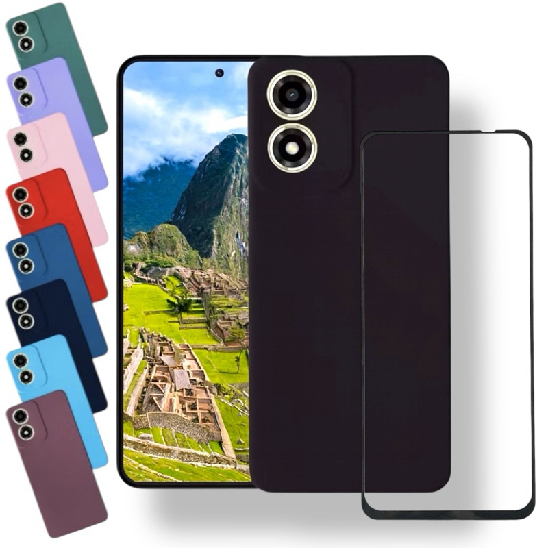 Capa + Película Moto G04 / G04S / E14 Capinha Anti Impacto Motorola Aveludada em Oferta na Shopee