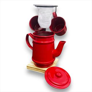 Suporte Duplo Coador de Café Grande + 2 Xícara + Bule Escolher Cores em Oferta na Shopee