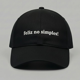 Boné Feliz No Simples Bordado Modelo Dad hat Boné Premium Unissex Meme Resenha Hashtag Musica Funk em Oferta na Shopee