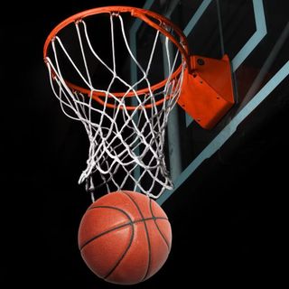Basquete Cesta De Basquete Infantil Aro de Ferro C/ Bomba e Bola, Kit Completo com rede, Bola, Infrator, Bucha p/ Ficção