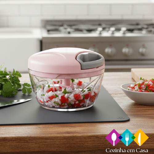 Mini Processador Triturador de Alimento Manual Utensílio Cozinha 400ML(ALEATORIO)