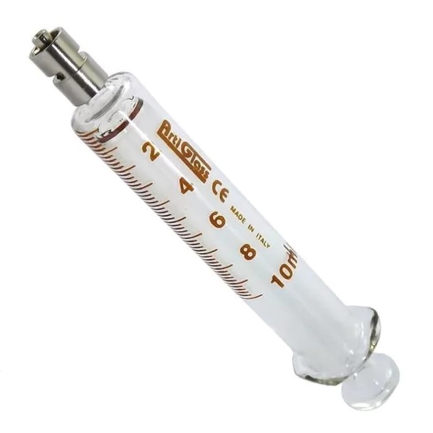 Seringa De Vidro Bico Luer Lock Bico Metal Reutilizável Escolher Tamanho Original