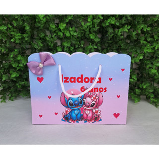 Sacolinha Personalizada Sticht e Angel / Lembrancinha / Festa Infantil / Fazemos todos os temas