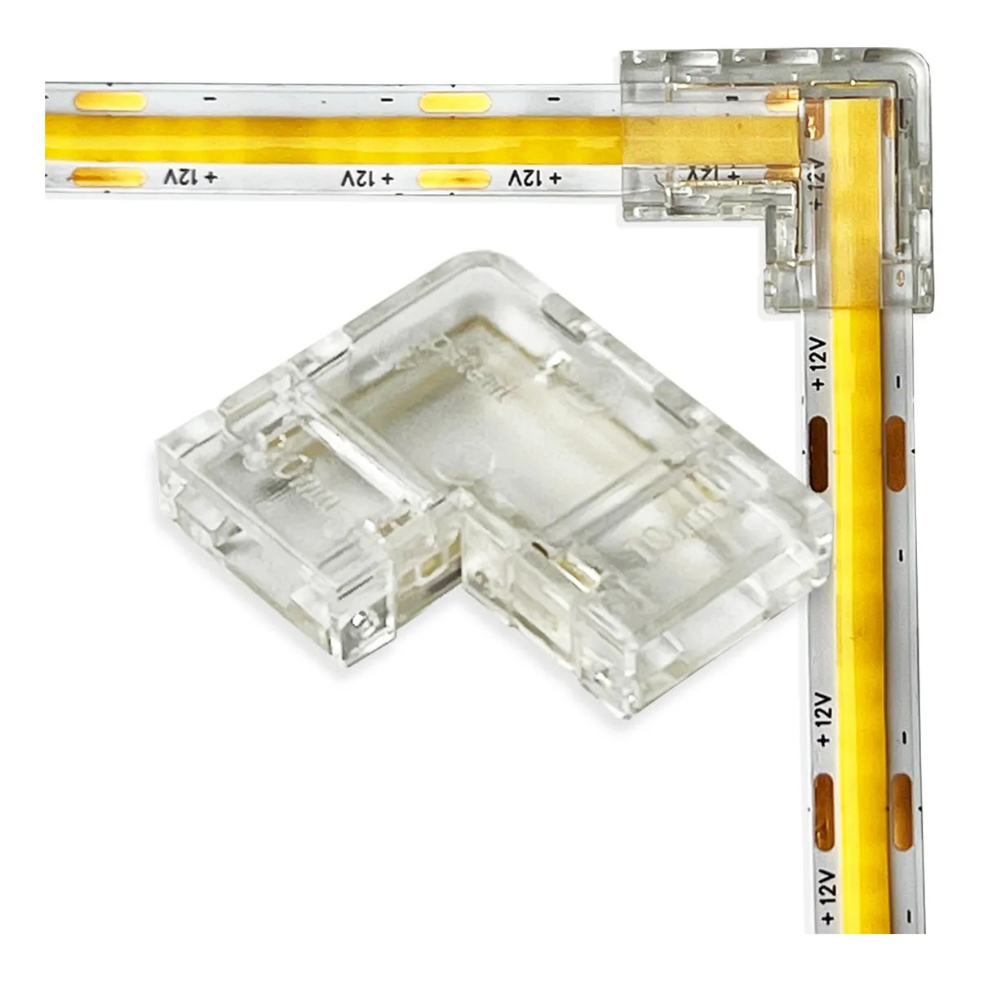 Kit Com 5pcs Ou 10pcs Conector 10mm Emenda L Curva Sem Solda! para Fita LED  2835 5050 3825 l 90° em Oferta na Shopee