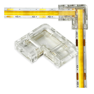 Kit Com 5pcs Ou 10pcs Conector 10mm Emenda L Curva Sem Solda! para Fita LED  2835 5050 3825 l 90° em Oferta na Shopee