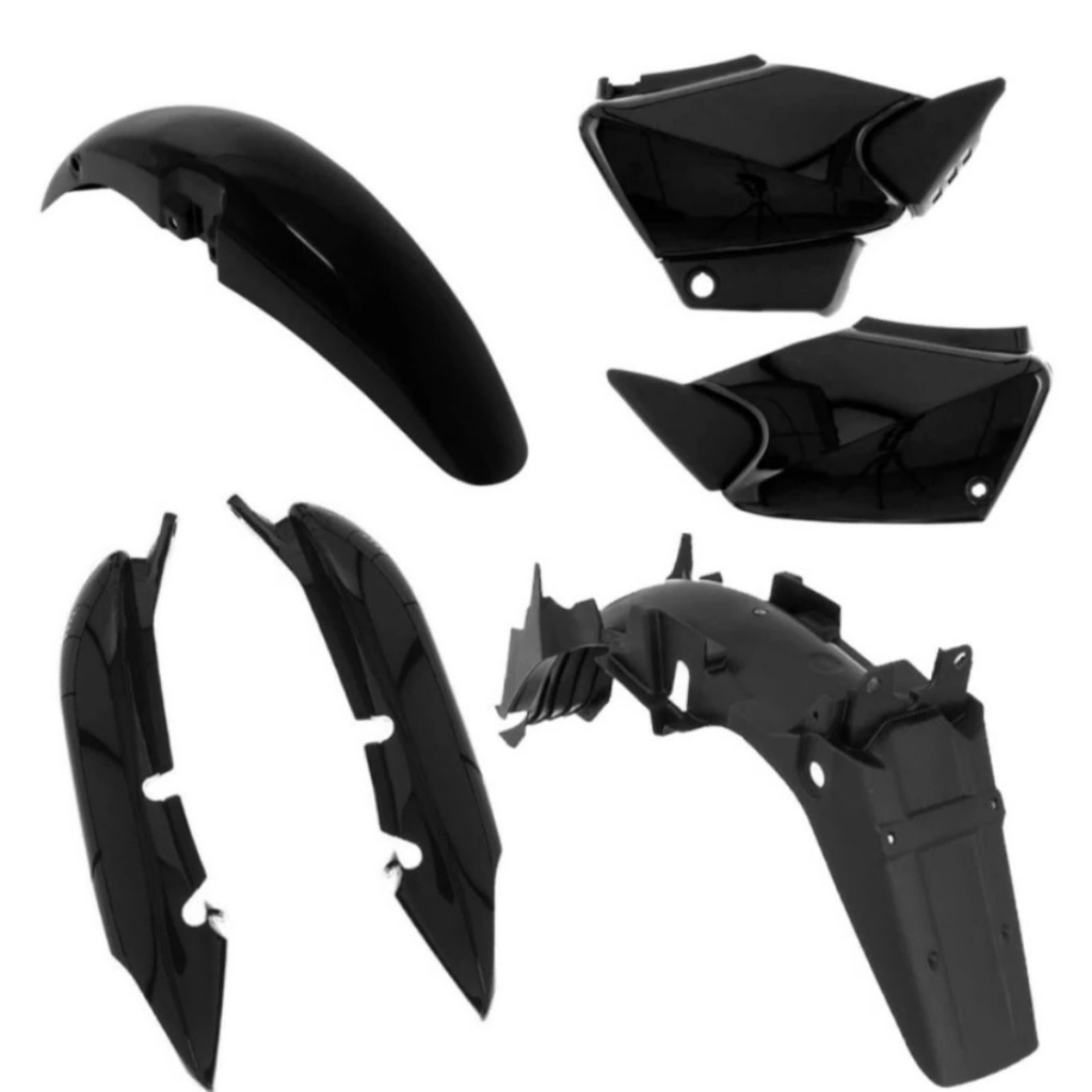 Kit Carenagem Plástico ABS Virgem Rabeta Tampa Paralama CG 125 Titan Fan Cg 2000 2001 2002 2003 2004 2005 2006 2007 2008 em Oferta na Shopee