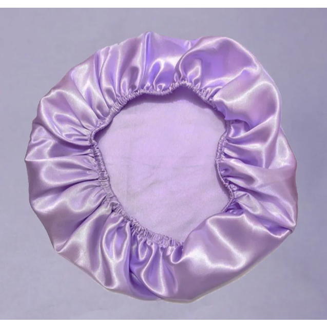 Touca de Cetim Lilás Proteção Capilar - Liso, Cacheado, Ondulado, Crespo | Sem Frizz - Maquiagem _ SkinCare em Oferta na Shopee
