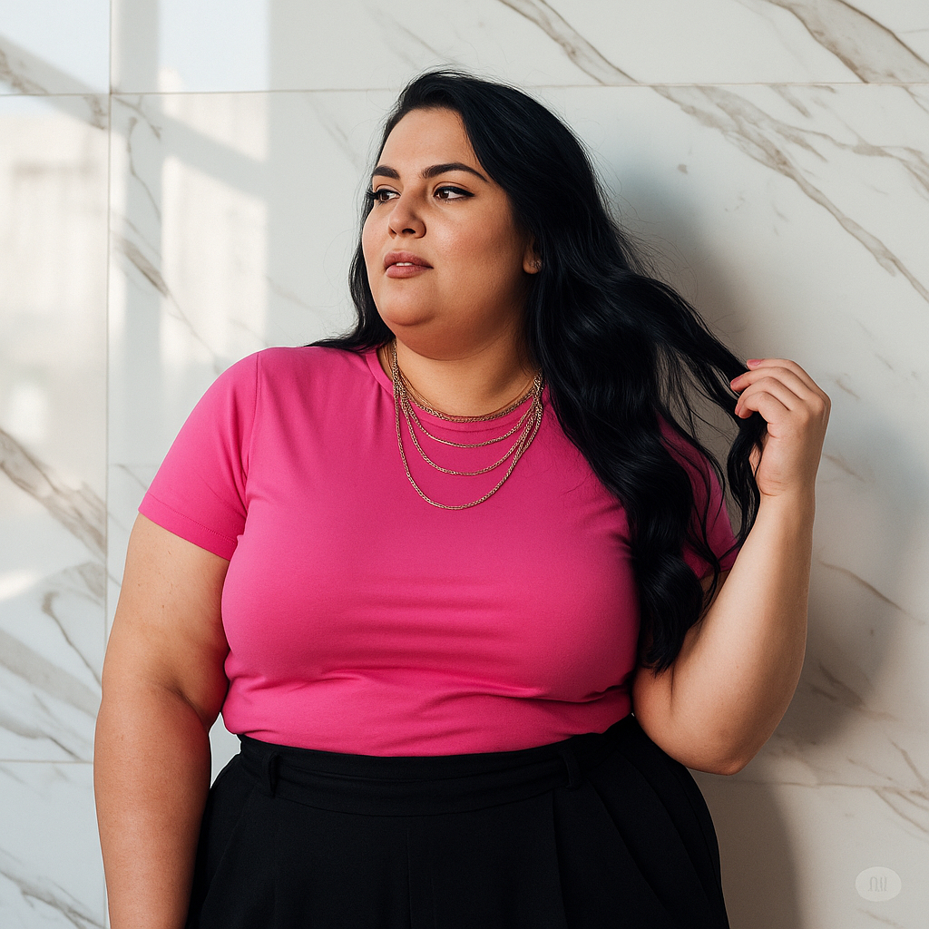 Camiseta Feminina Plus Size Blusa T-Shirt Básica Viscolycra Blusinha Gola Redonda Soltinha Casual em Oferta na Shopee