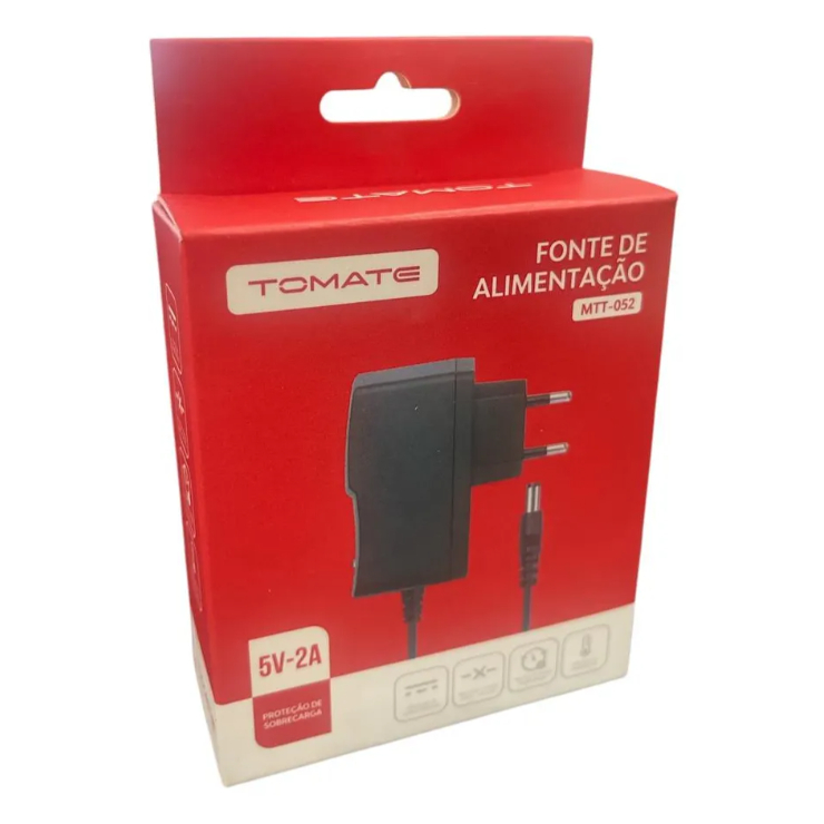 Fonte de energia alimentaçao bivolt 5V 2A Plug P4 para tv box Original do Tomate