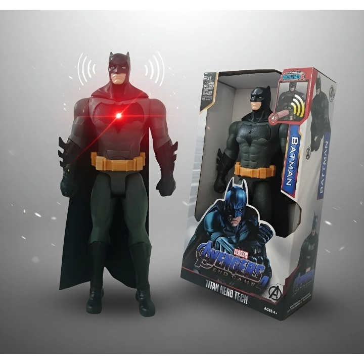 Boneco Batman Vingadores Avengers Grande 30 Cm Articulado Luz E Som De Batalhas Lutas Heroes