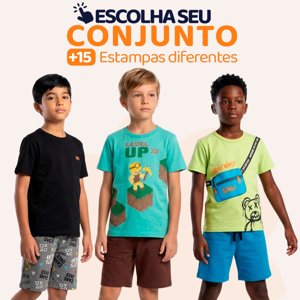 Conjunto Infantil Masculino Menino Verão Manga Curta Roupa de criança para Menino Tamanho 2 ao 10 L03 em Oferta na Shopee