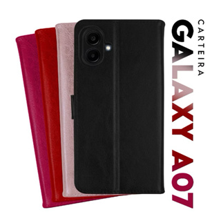 Capa Case Capinha Carteira Flip Cover Couro Sintético PRETA Para Samsung Galaxy A07 em Oferta na Shopee