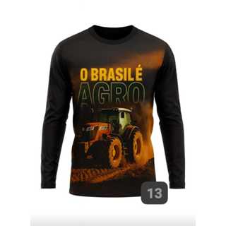 Camiseta Proteção Solar UV Agro Rural Trator Colheita Soja em Oferta na Shopee