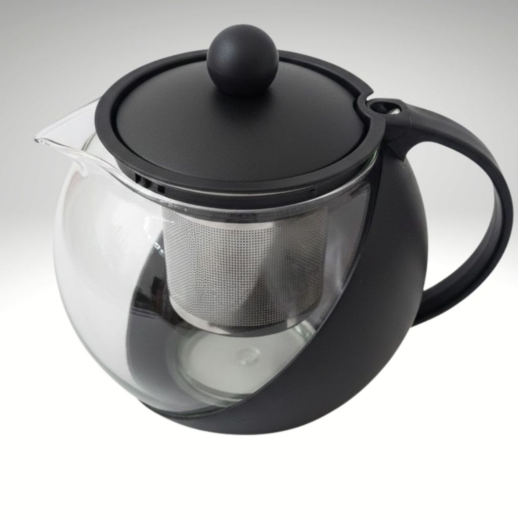 Chaleira de vidro com Infusor para chá de 750ML, bule para chá, infusor de Inox - Bule com Infusor 750ML