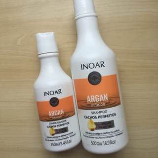 Promoção Kit Shampoo e Condicionador Inoar Argan Infusion Cachos Perfeitos 500ml + 250ml| Definição de Cachos em Oferta na Shopee