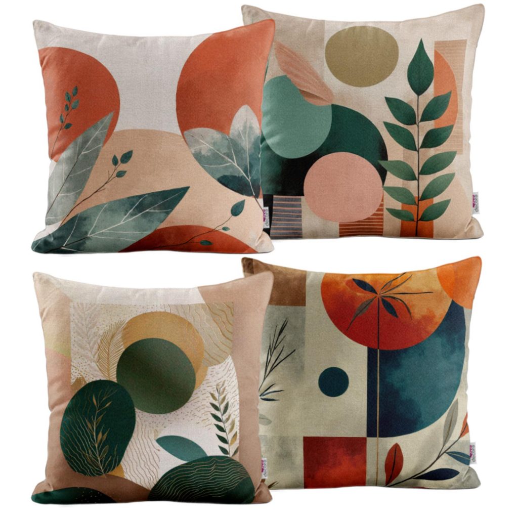 Kit 4 Capas de Almofadas Decorativas Para Sofá Sala Quarto Poltrona Boho Luxo - Novadecora em Oferta na Shopee