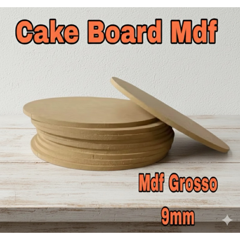 Cake Board MDF kit 10 unidades ( 33cm) cada tamanho Mdf 9mm Confeitaria