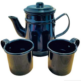 Bule 400ml + 2 OU 4 Xícara 80ml Esmaltado Elegante Escolha a Variação em Oferta na Shopee