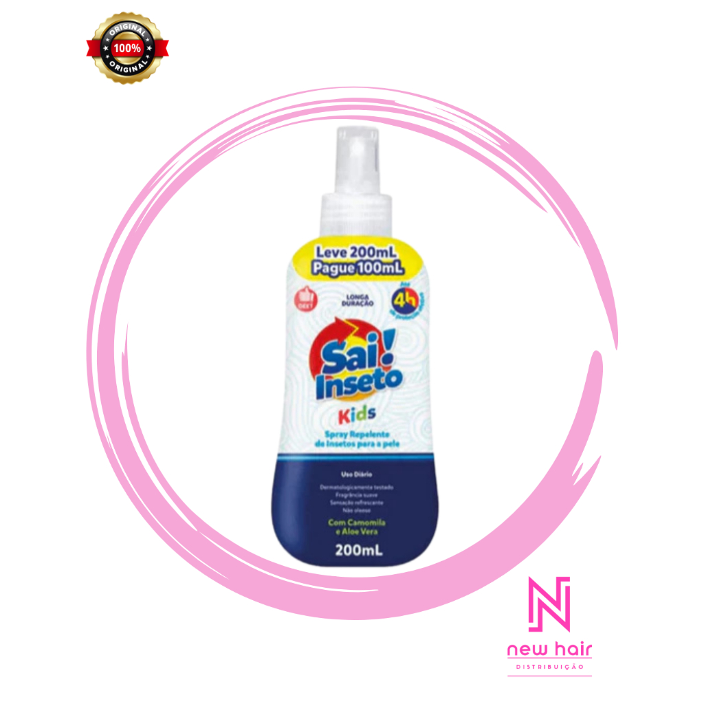 Spray Repelente de Insetos Sai! Inseto Kids 4h 200mL - Nutriex em Oferta na Shopee