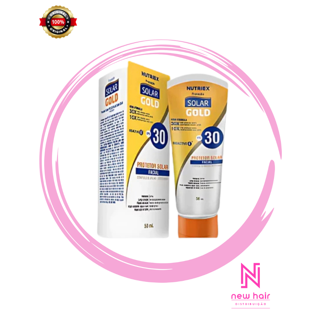 PROTETOR SOLAR FACIAL CONTROLE DE BRILHO/EFEITO MATTE- FPS 30 - SOLAR GOLD nutriex - 50 ML