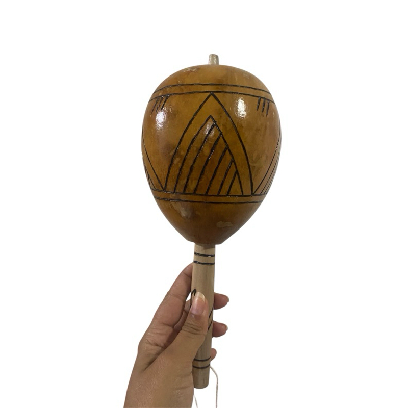 Maraca Cacique Chocalho Indio Cabaça Artesanal Indígena Exclusiva