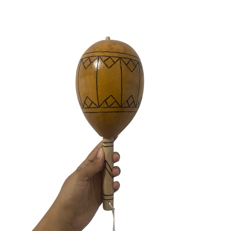 Maraca Cacique Chocalho Indio Cabaça Artesanal Indígena Exclusiva em Oferta na Shopee