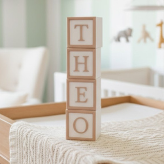 Letreiro Nome Personalizado 3D CUBO Decoração de Mesa Aniversário Infantil Chá de Bebê Batizado em Oferta na Shopee