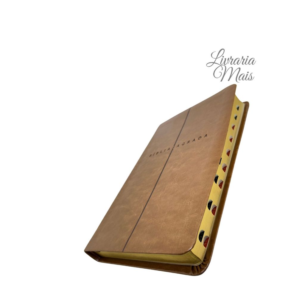 Bíblia Sagrada Slim Nvi Marrom Com Índice em Oferta na Shopee