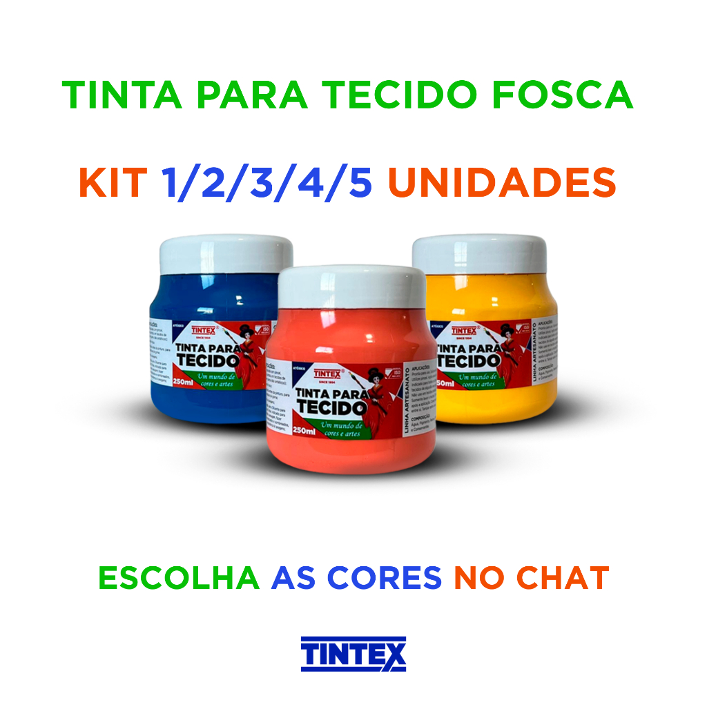 Tinta para Tecido Fosca 250ml - TINTEX em Oferta na Shopee