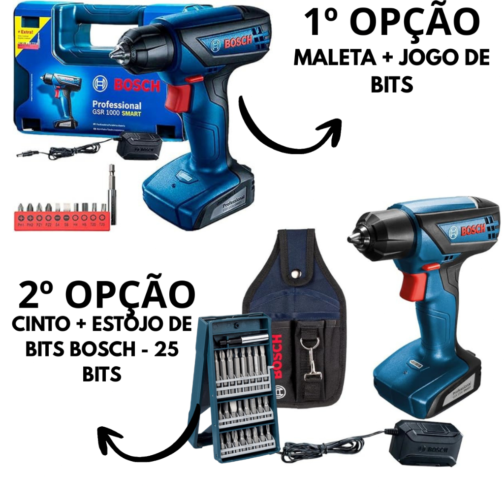 Parafusadeira Furadeira Bosch Gsr 1000 Smart 12v - Comprar com Melhor Preço em Ferramentas e Melhorias para a Casa