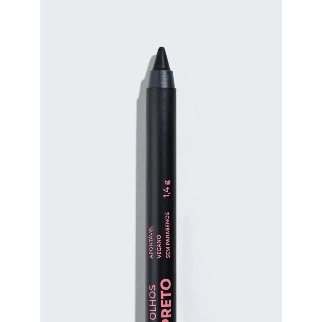 Lápis para Olhos Dailus Ultra Preto | Alta Pigmentação, Resistente à Água, Vegano e Apontável