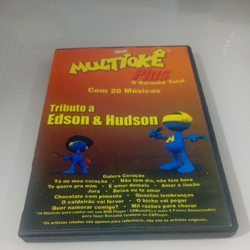 Dvd CD Multioke Plus tributo a Edson e Hudson