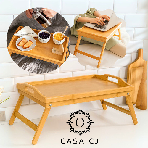 Bandeja de Bambu Café Da Manha Na Cama Em Bambu Pés Dobraveis 50x30cm Marca Kururuá em Oferta na Shopee