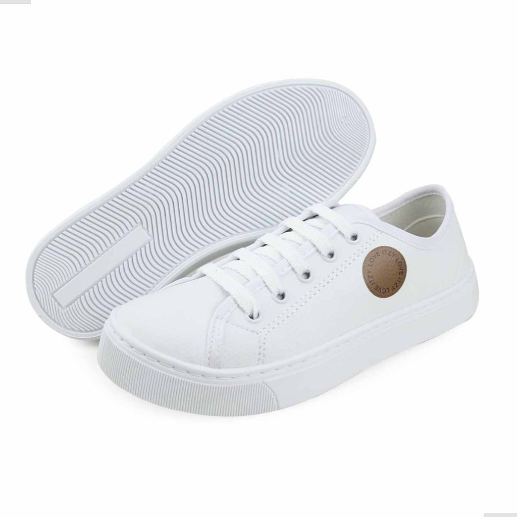 Tenis Sapatenis Feminino Casual Leve Blogueirinha Branco