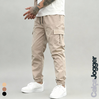 Calça Cargo Masculina Jogger Streetwear Com Punho e Cordão 34 Ao 44 + 3 Cores em Oferta na Shopee