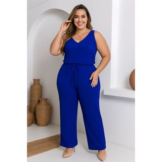 Conjunto Duna Wide Leg Regata Feminina Alça Larga Calça + Blusa Plus Size Casual Social Liso Básico em Oferta na Shopee
