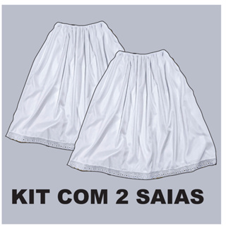 KIT COM 2 Saias Religiosa de Umbanda e Candomblé, Anágua, Saia de ração Tecido Microfibra em Oferta na Shopee