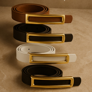 Kit 4 Cinto Feminino Elegante com Fivela Dourada – Tendência 2026 em Oferta na Shopee