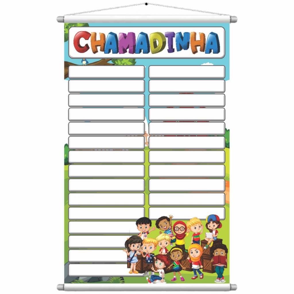 Banner Chamadinha Interativo P/ Nomes Alunos Infantil - Material Didático Resistente - Envio Imediato em Oferta na Shopee