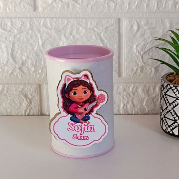 Casa Mágica da Gabby Aplique 3D para COFRINHO Aniversário | Festa Infantil | Lembrancinhas Personalizadas