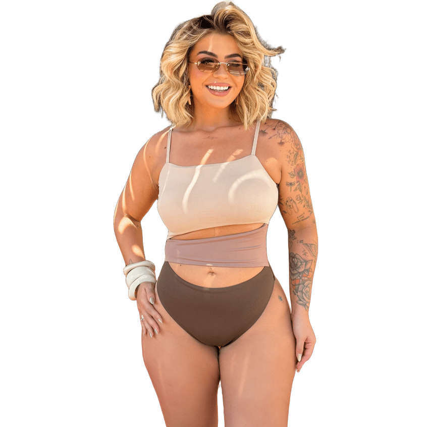 Maiô Marrom com Bojo - Comprar com Melhor Preço em Outros