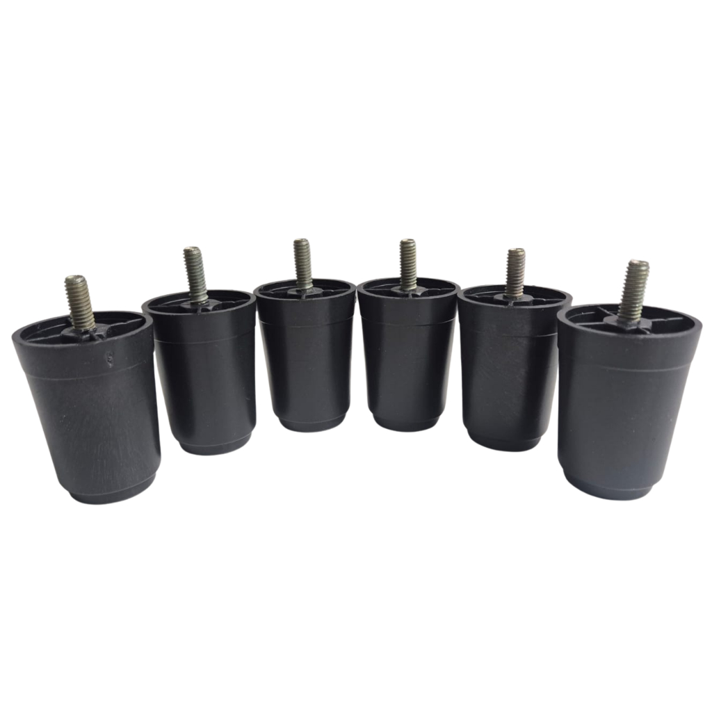 Pés Universais para Cama Box 6cm com Parafuso Kit Com Até 12 Unidades Com Plástico Resistentes