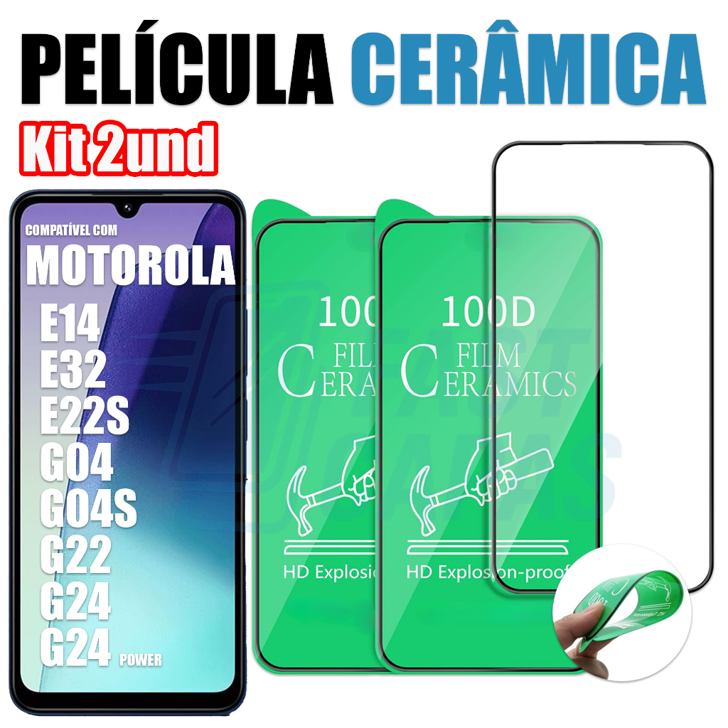 Kit 2 Película Cerâmica Motorola E14 E32 E22 S G04 G04 S G22 G24 G 24 POWER Hidrogel 9D 3D Flexível em Oferta na Shopee