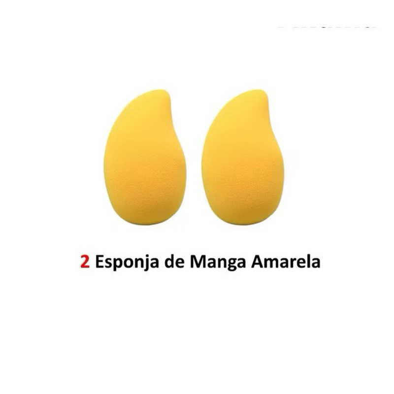 Kit 2 Esponjas de Maquiagem Formato Manga – Macias, Expansão na Água, Acabamento Perfeito