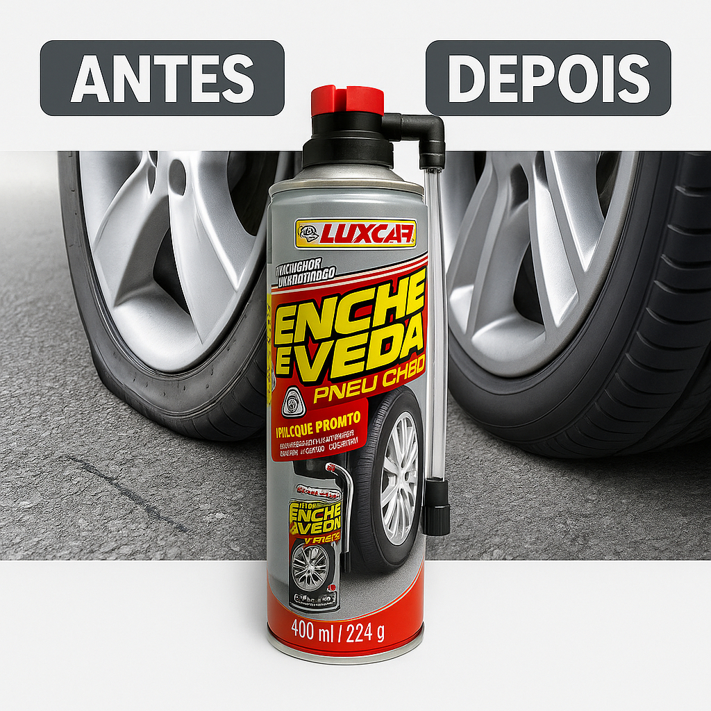 Enche E Veda Pneu Reparador Instantâneo Cheio Luxcar — imagem 2 de 2