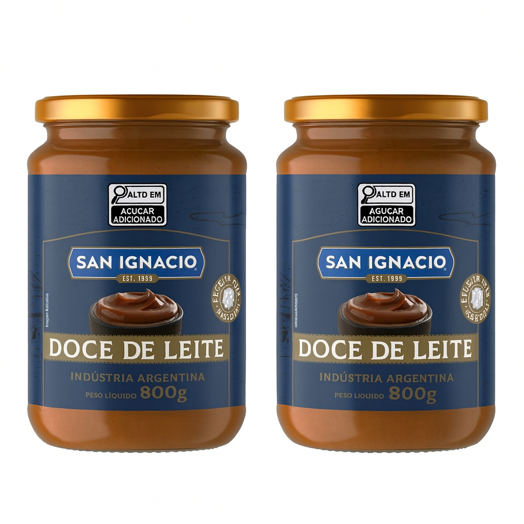 Kit 2 Potes Doce de Leite Argentino San Ignacio 800g – Cremoso Gourmet em Vidro