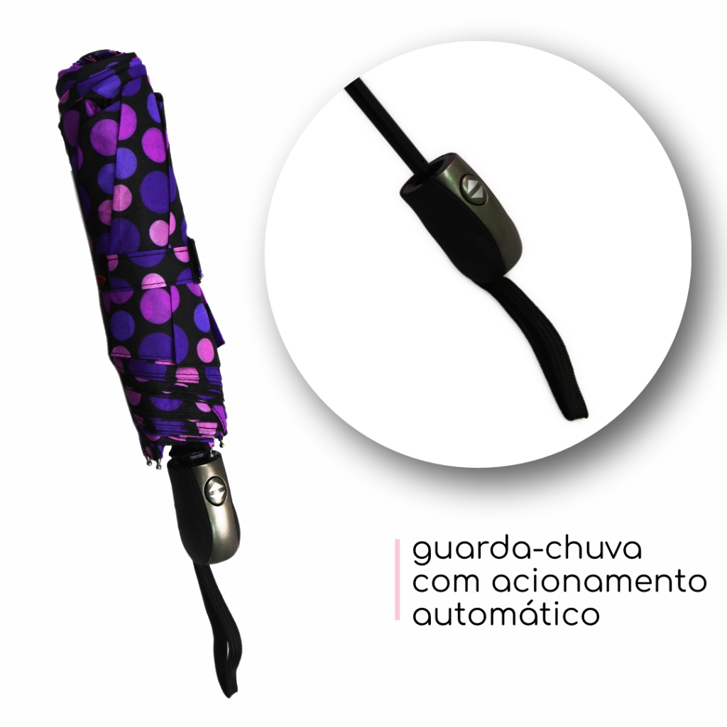 Super Oferta✨Guarda Chuva Automático sombrinha reforçado Feminina Masculina Adulto Dobrável AT3580D