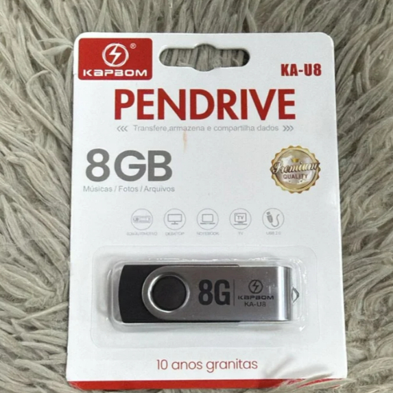 Pendrive 8GB Conectividade USB 2.0