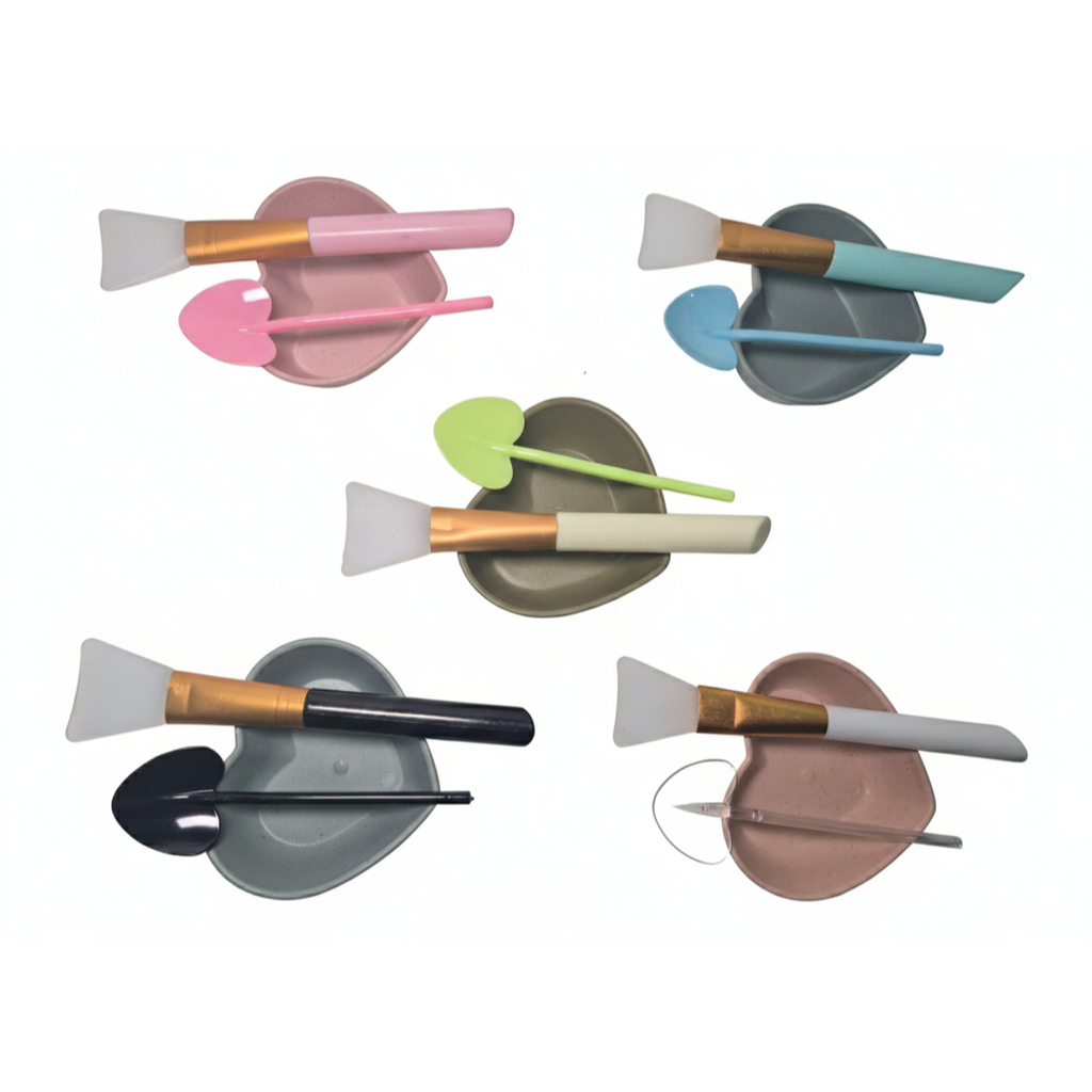 Bowl Tijela com Espátula de Silicone e Colher, Conjunto de preparar Máscara de Argila Skincare